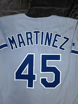 PEDRO MARTINEZ AUTHENTIC Russell Athletic LOS ANGELES DODGERS Grey Jersey 40