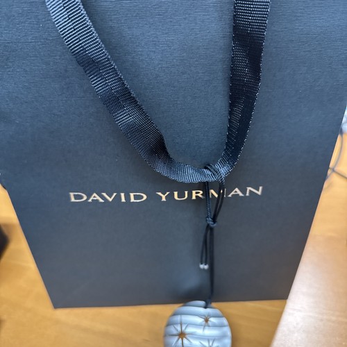 DAVID YURMAN Christmas 2022 Shopping Bag With Metal Necklace Charm Must Have!!