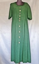 VINTAGE PETRESSA TYROL OKTOBERFEST DIRNDL GREEN LINEN BLEND WOMENS DRESS 18 46