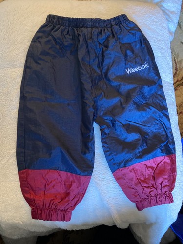 VTG size 24 months weebok Track Windbreaker Jacket Pants 90s Blue Youth Size 4 - Picture 6 of 10