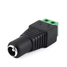 DC Power Plug Female Jack 2.1mm x 5.5mm to Screw Terminal CCTV Camera Connector