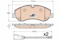 TRW BremsbelÄGe Bremsbelagsatz Vorne Passend FüR Ford Transit Custom V362