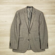 Jos A Bank 1905 Sport Coat Men's 41L Slim Gray Wool Tic Weave 2 Btn Suit Jacket