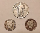 1927 LIBERTY QUARTER + 1911 LIBERTY DIME + 1926 LIBERTY DIME (SMALL COIN LOT)