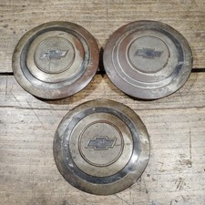 Three Chevrolet Chevy Wheel Hub Cap Center Vintage Read