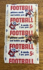 1950 Bowman Football 5¢ Wax Pack Wrapper Y.A. Tittle Otto Graham Rookie RC