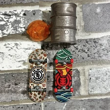 Tech Deck Set Element Skateboards Barrel Drum Fire Accessories Included