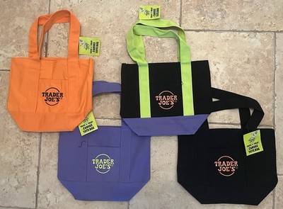Trader Joe's Trick-or-Treat Halloween Limited Mini Canvas Bag Set of 4 - NEW