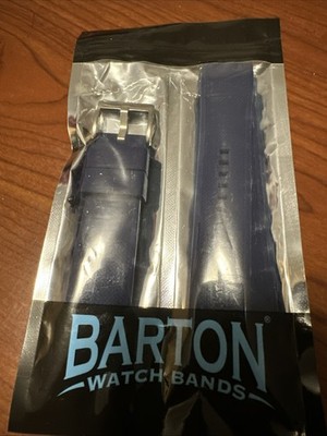 BARTON WATCH BANDS Elite Silicone Watch Bands-23mm (2) Black Bands