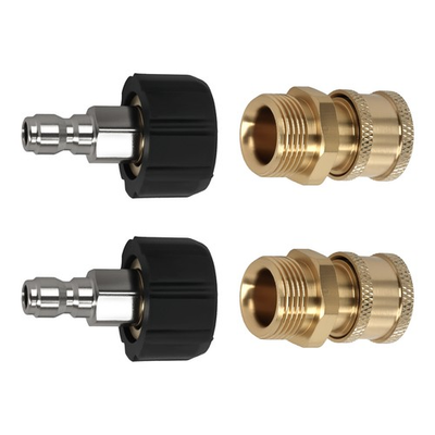 #ad M22 14mm Quick Connect Adapter for High Pressure Washer Gun 5000 PSI Brass $28.05
