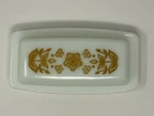 Pyrex Vintage Butterfly Gold Butter Dish with Lid White Milk Glass
