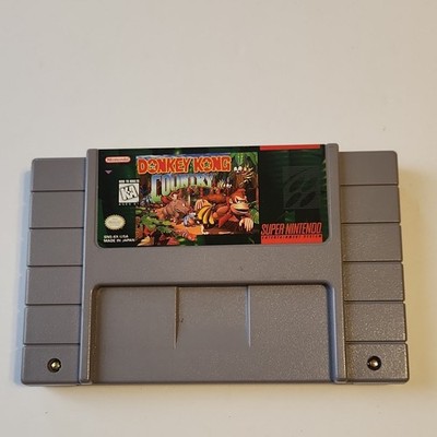 Nintendo Donkey Kong Country SNES Game Cartridge NTSC-U/C Multiplayer Platformer
