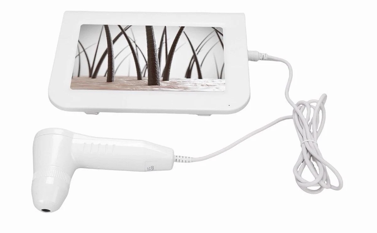 Microscopio analizador de piel de cuero cabelludo 9 pulgadas LCD 50X 200X lupa recargable