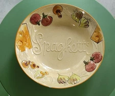 Vintage Los Angeles Pottery 14.5" Ceramic Serving Bowl Spaghetti California USA 