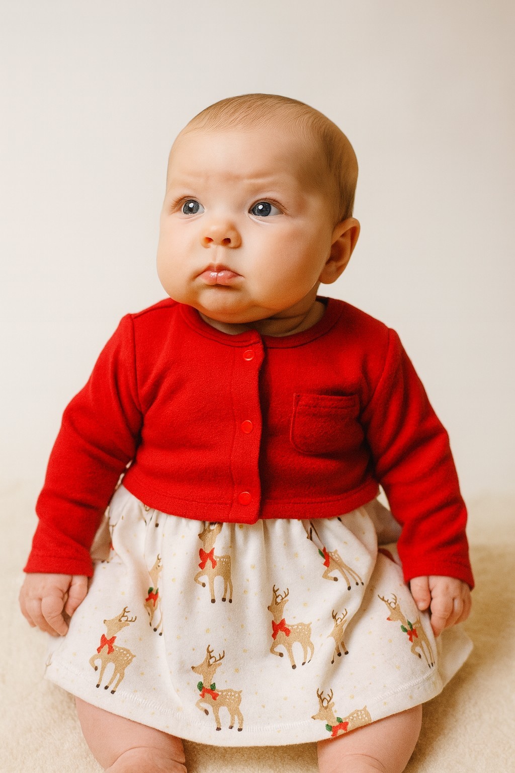Hudson Baby Dress & Cardigan Set Sz 0-3 Month NEW Holiday Ch
