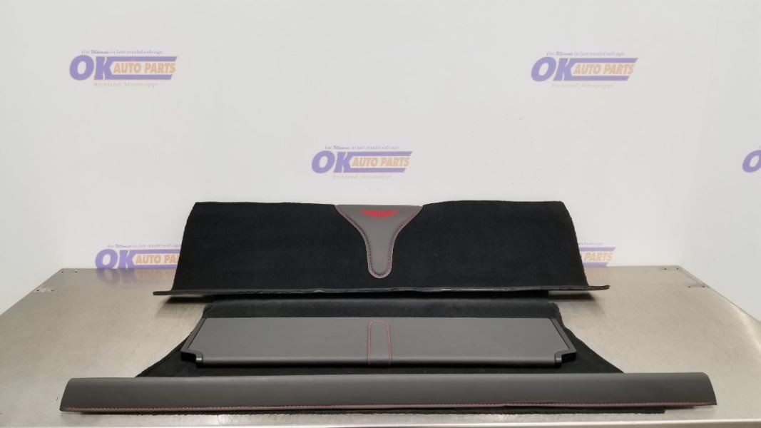 19 ASTON MARTIN VANTAGE REAR PARTITION TRIM SET BLACK WITH RED STITCHING