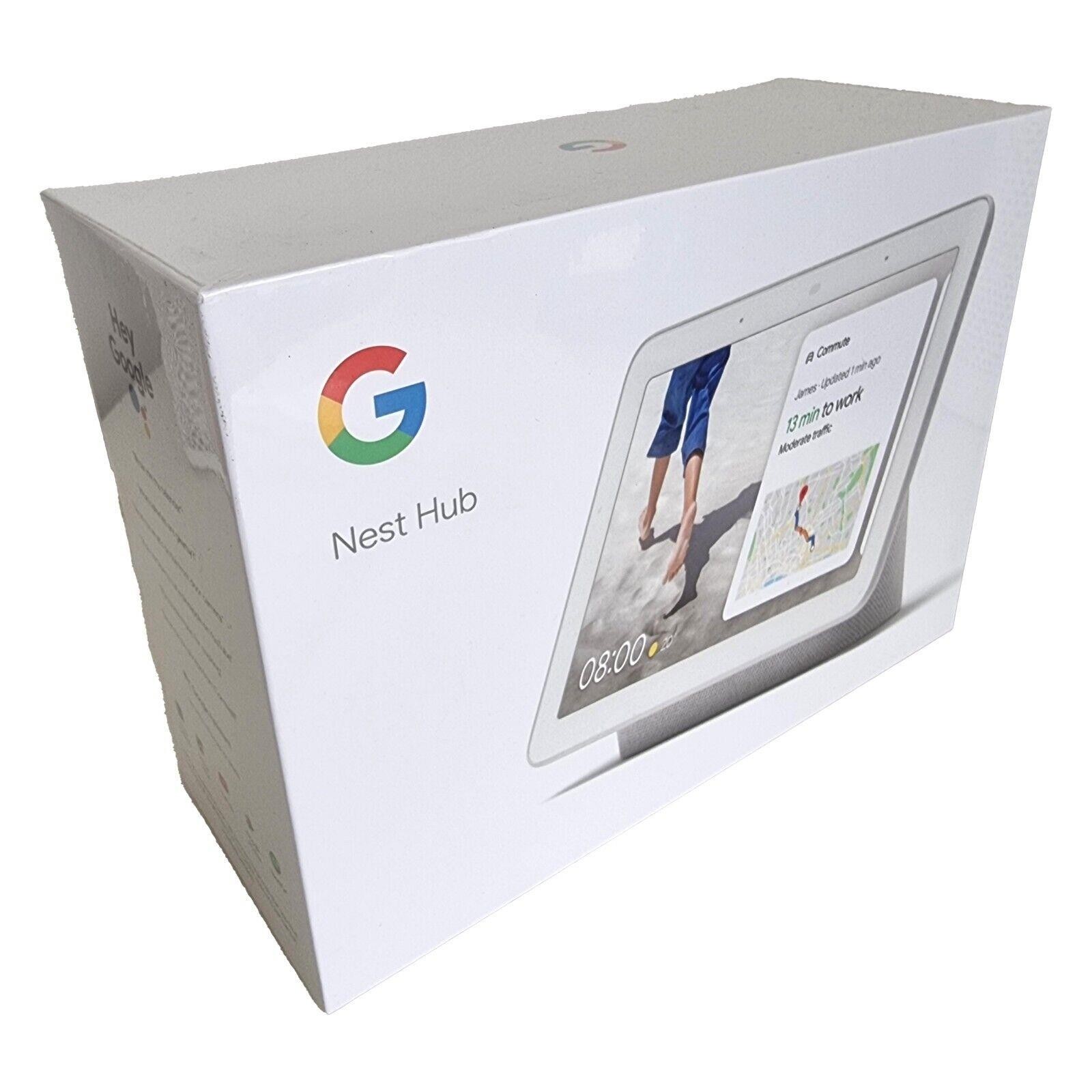 GOOGLE NEST HOME HUB 7" SMART SPEAKER DISPLAY  VOICE CONTROL COMMAND - CHALK