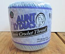 NEW Aunt Lydia  s Classic 10 Crochet Thread Ball Delft Blue Mercerized Cotton