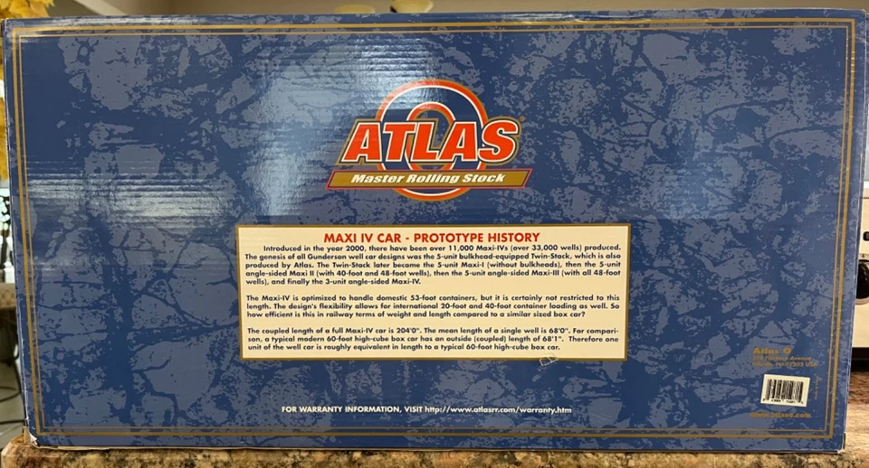 Atlas O Scale TTX Gunderson Maxi-IV Well Car 3 unit set #3007409-1 NIB 3 Rail - Image 4 of 4
