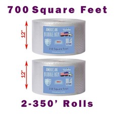 12" Small (1/8) American Bubble Boy Bubble Wrap - 700 Square feet
