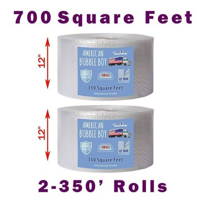 12'' Small (1/8) American Bubble Boy Bubble Wrap - 700 Square feet