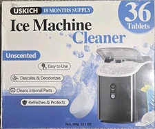 Ice Machine Cleaner 36 Tablets Descales & Deodorizes 18 Month Supply New Uskich