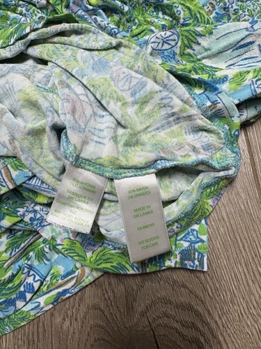 Lilly Pulitzer Knit Pajama Top Sprout Green Lilly On Holiday Sz L - Picture 3 of 5