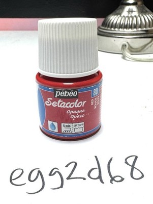 Pebeo Setacolor Opaque Fabric Paint #80 Red 45ml New Sealed