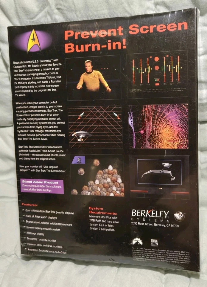 Star Trek: The Screen Saver - Windows- Berkley Systems -SEAL-Rare Not For Resale - Image 2 of 4