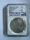 2024 W Eagle S$1 Burnished Silver Eagle EARLY RELEASES MS-70 NGC  6908909-001