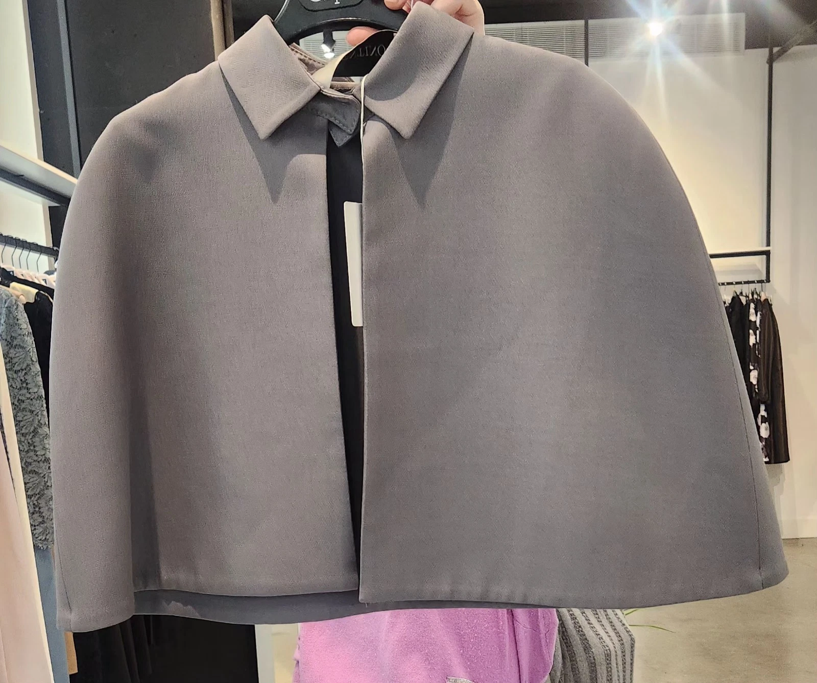 Valentino — Valentino Womens Gray Wool Caplet. One Size Brand New With Tags