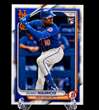 2024 Bowman Ronny Mauricio RC #13 New York Mets Rookie Baseball Card. rookie card picture