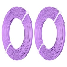 18 Gauge 3mm Wide Flat Wire, 16.4Ft 2 Roll Bendable Flat Bezel Wire Light Purple