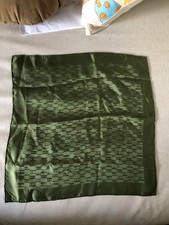 Herm s Scarf, Twilly, Pocket Square, Bandanna 40x40cm Green