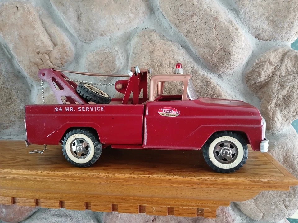 Tonka Custom 24hr. Service Tow Truck W/ Orange Nylint Roadster Pressed Steel Vin - Image 2 of 4