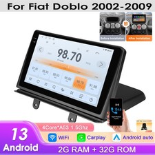 9'' CarPlay Android 13 Für Fiat Doblo 2002-09 Autoradio GPS WLAN RDS 32GB KAM