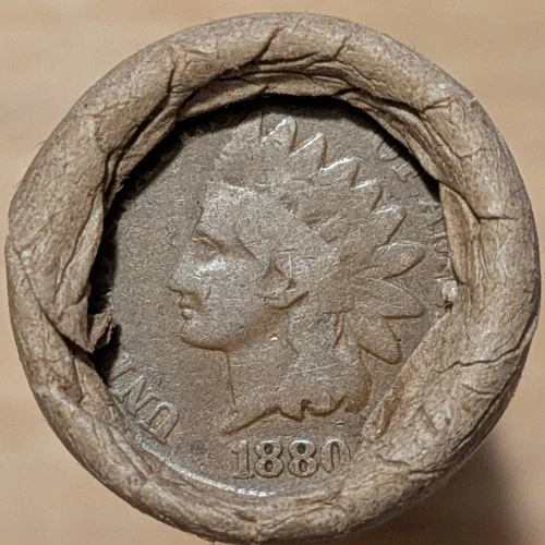 OLD BANK ROLL~UNSEARCHED~INDIAN HEAD END 1880-Better Date VG & 1897 FULL LIBERTY