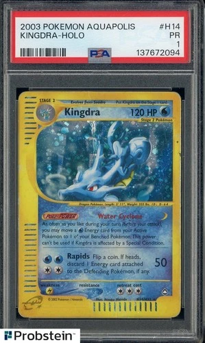 2003 Pokemon Aquapolis #H14 Kingdra Holo PSA 1 PR