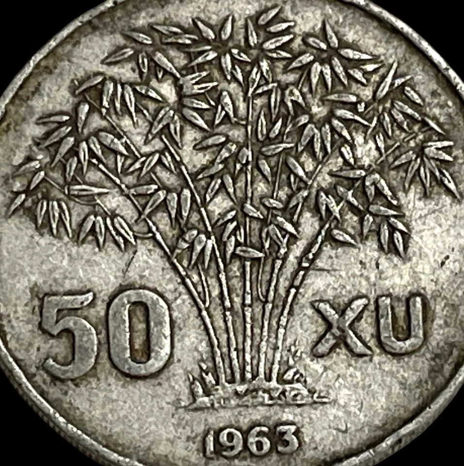 1963 South Vietnam 50 Xu World Coin KM 6 War Era One Year Type - President Diem - Image 4 of 4