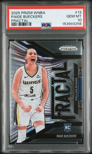 2025 PANINI PRIZM WNBA FRACTAL #13 PAIGE BUECKERS ROOKIE RC PSA 10 ROOKIE CARD
