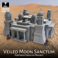 Veiled Moon Sanctum - 28mm 3d Printed Desert Arabic Wargaming Tabletop Terrain