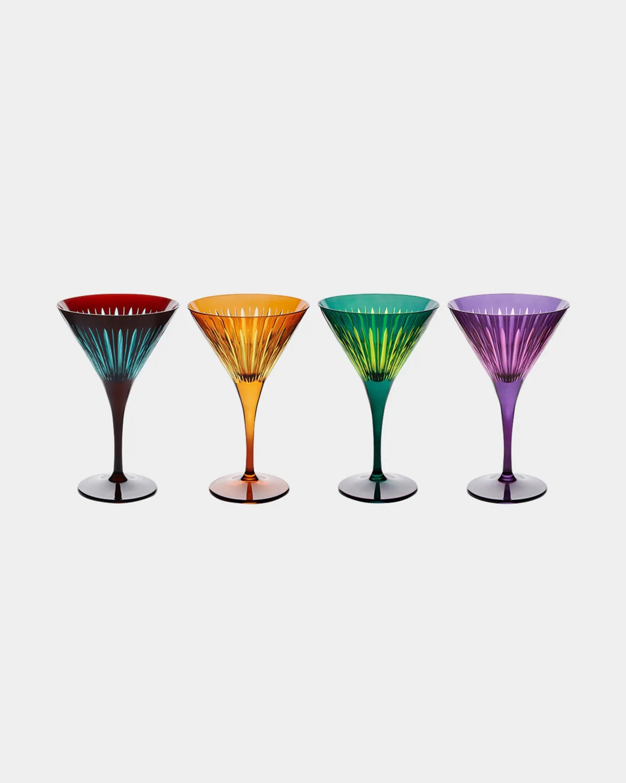 RARE NWT 100% Authentic L'Objet Prism Martini Glasses, Set of 4 Luxury Designer