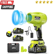 Seese Cordless Handheld Violent Fan/Leaf Blower + 2 Batteries/Charger/Case