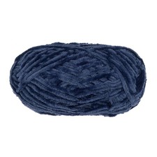 1 Skein Velvet Yarn Chenille Yarn 100g/3.5oz 87 Yards Polyester Soft Dark Blue