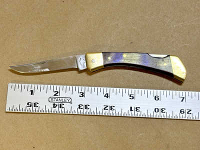 Imperial Frontier 4515 Lockback Brass/Wood Handle 3 Inch Blade