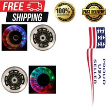 L.E.D. Scooter Wheels with ABEC 9 Bearings for Razor Scooters 100mm Light Up ...