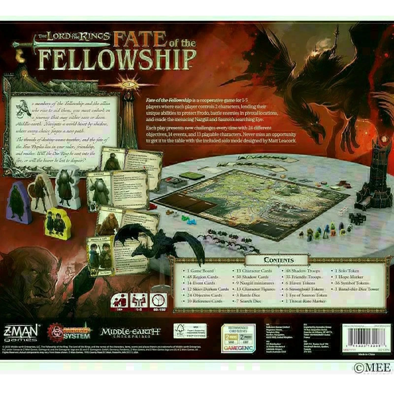 The Lord of The Rings: Fate of The Fellowship Board Game - Image 3 of 3