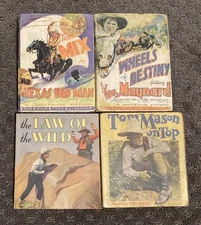 Lot of 4 Vintage Saalfield & Five Star Library Western BLBs