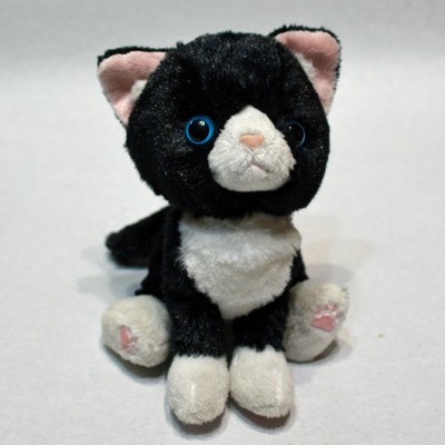 stuffed black kitten