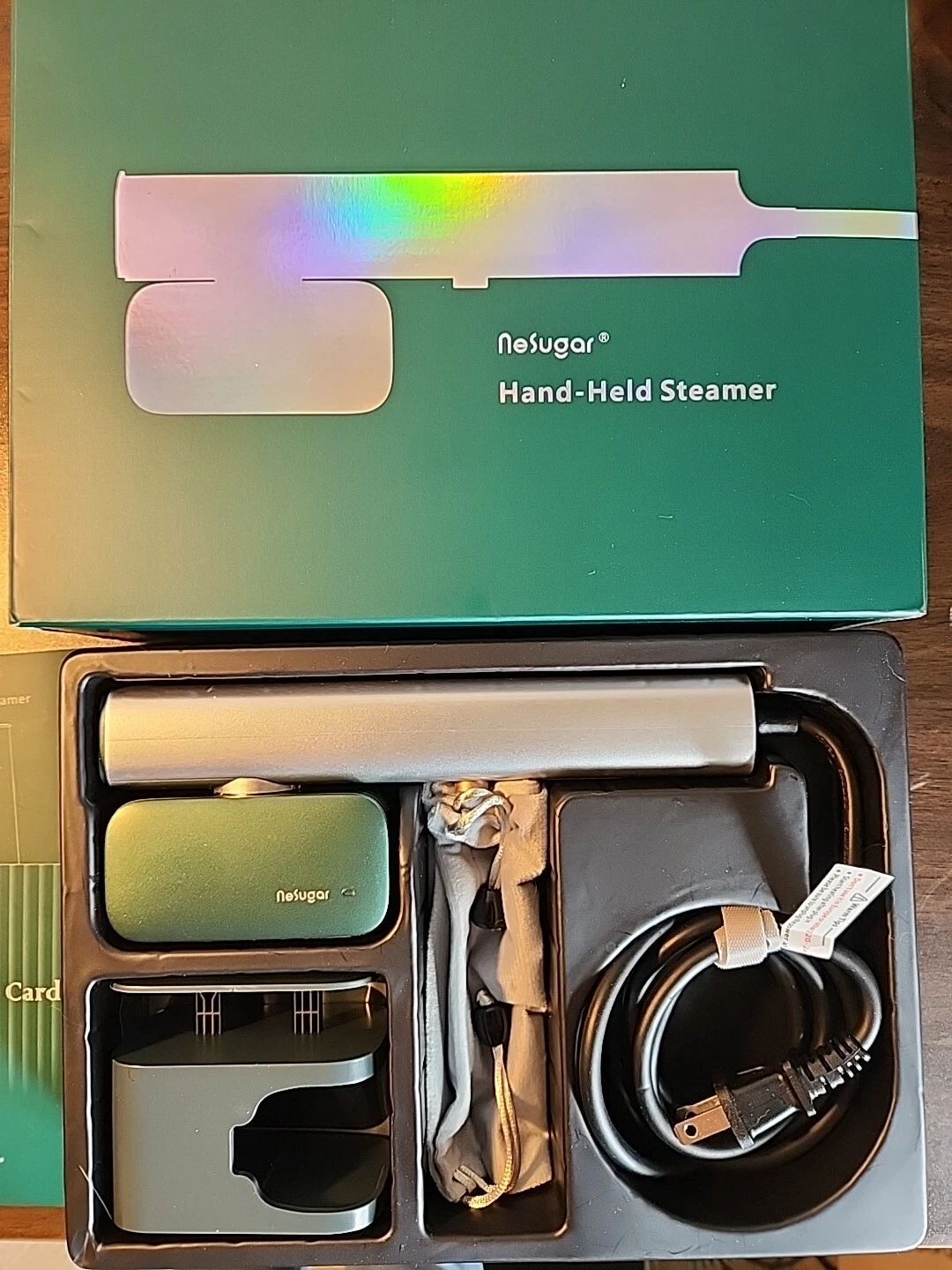 Nesugar Steamer for Clothes Portable Handheld Garment Steamer Green Open Box